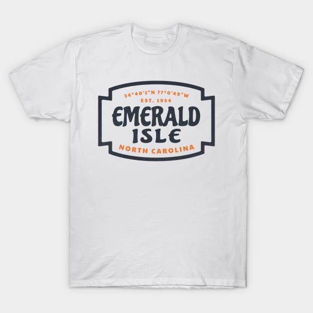 Emerald Isle, NC Summer Vacation Beach Trip T-Shirt by Contentarama